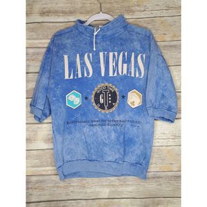 Unisex Vintage 80's Caribe Las Vegas Pullover